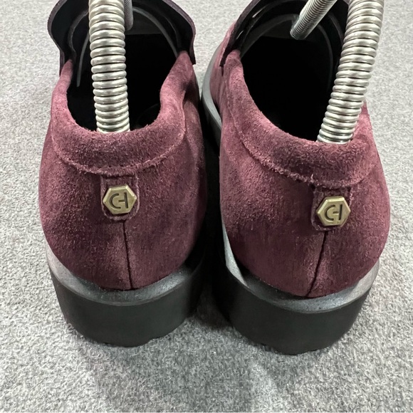 Cole Haan Burgundy Suede Loafers - Picture 5 of 9